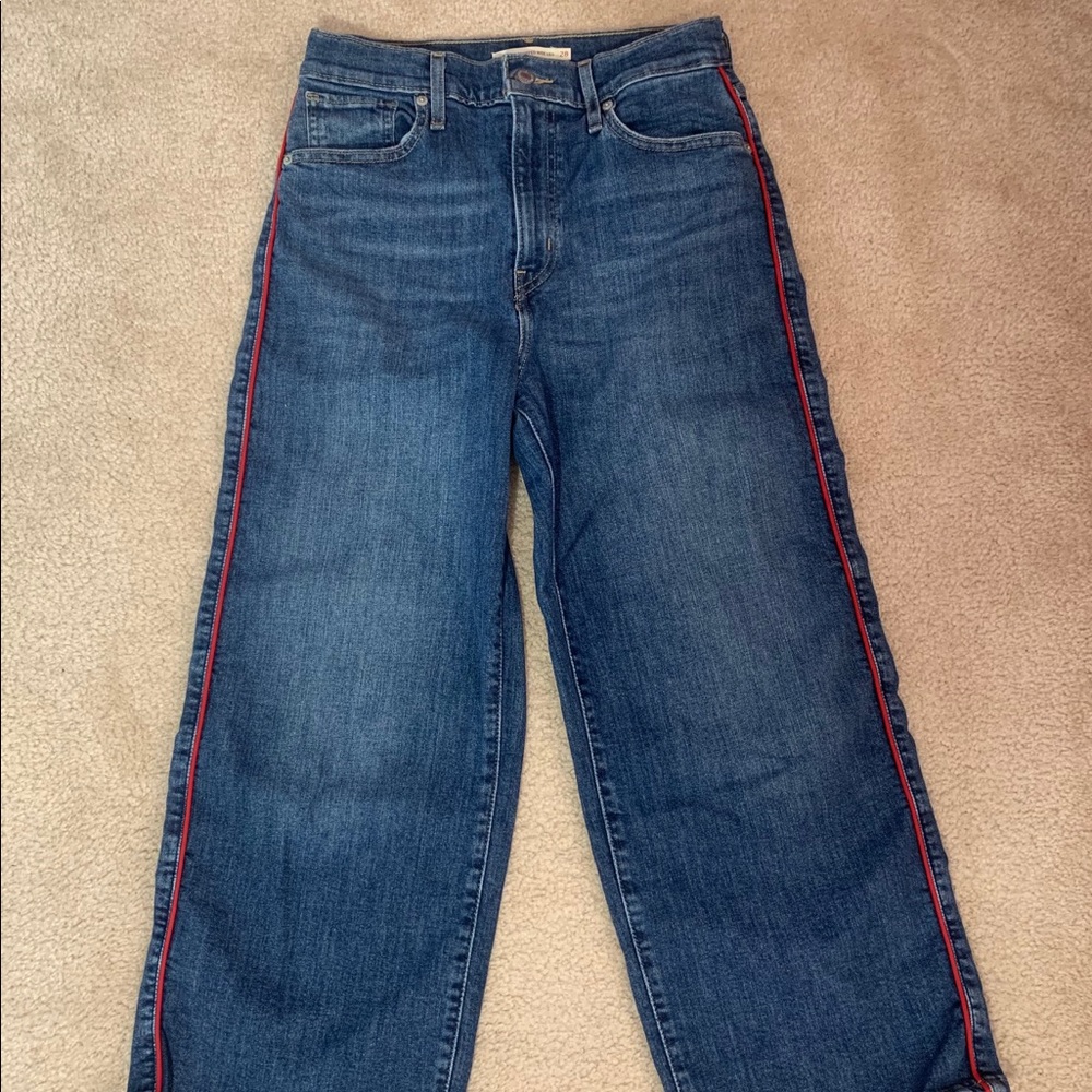 Levi Cropped Mile High Wide Leg Jeans